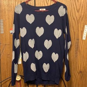 Arizona Jeans Navy Heart Long Sleeve